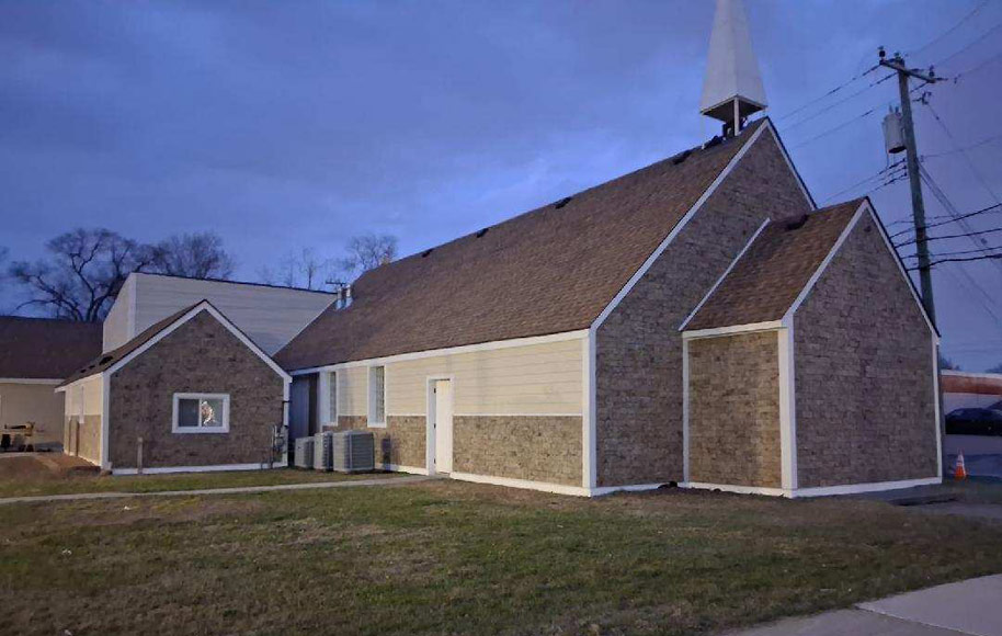 Church siding replacement in Sterling Heights, Michigan