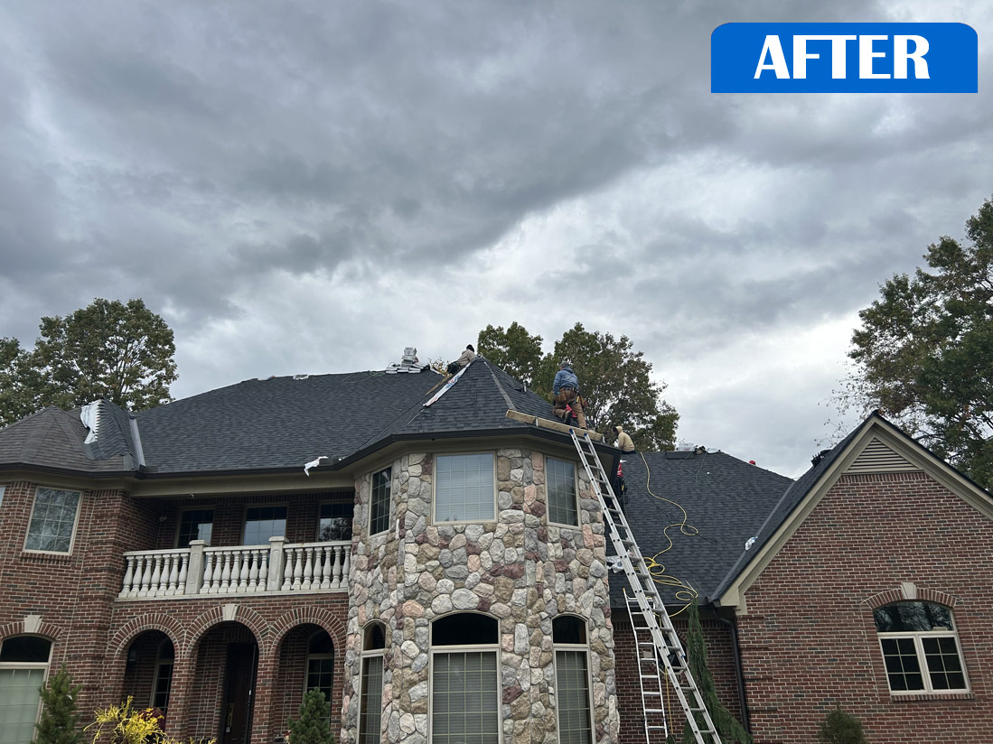 Residential roof tear off in Bruce Twp, Michigan
