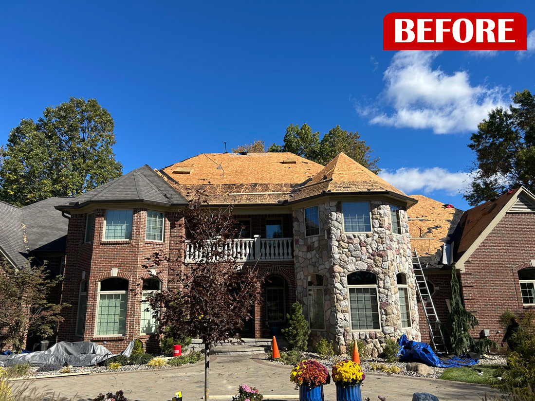Residential roof tear off in Bruce Twp, Michigan