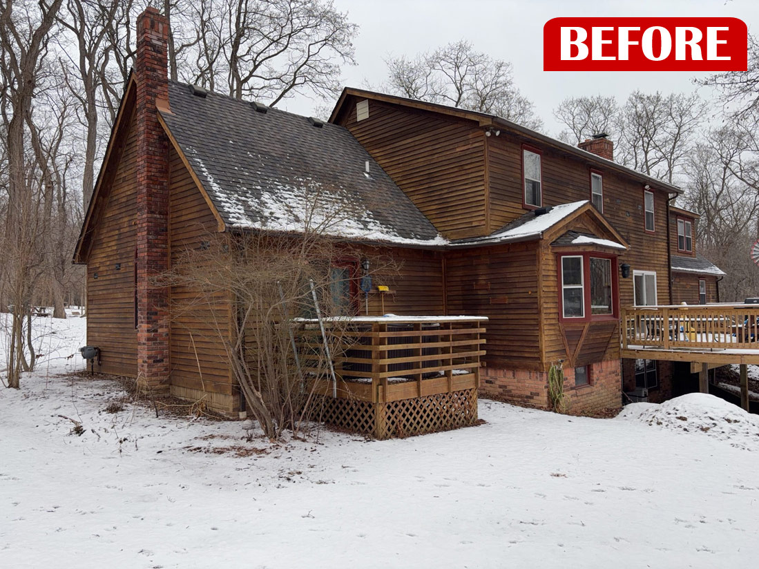 Updated the siding on this Clarkston home
